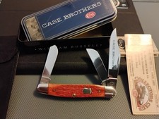 Vintage 2000 Case Brothers 6347 SS Stockman Russell Jigged Chestnut Bone Knife