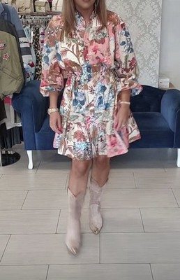 Kleid Italia Moda Gr. M L Bunt