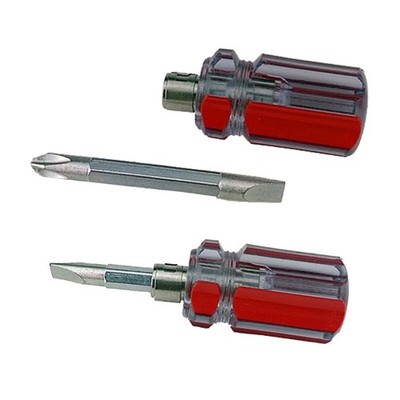2Pieces Multipurpose Screwdrivers with Flathead and Crosses Head for Quick Fixes