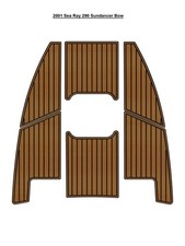 2001 Sea Ray 290 Sundancer Bow Pad Boat EVA Foam Fuax Teak Deck Floor Mat