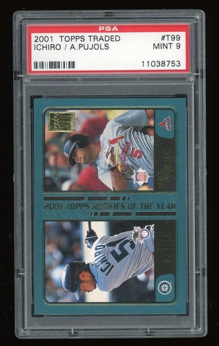 2001 Topps Traded & Rookies Ichiro Suzuki Albert Pujols #T99 PSA 9 Rookie MLB RC