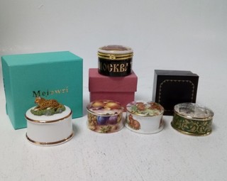 Bundle of 5 Decorative Porcelain Trinket Boxes with Original Boxes