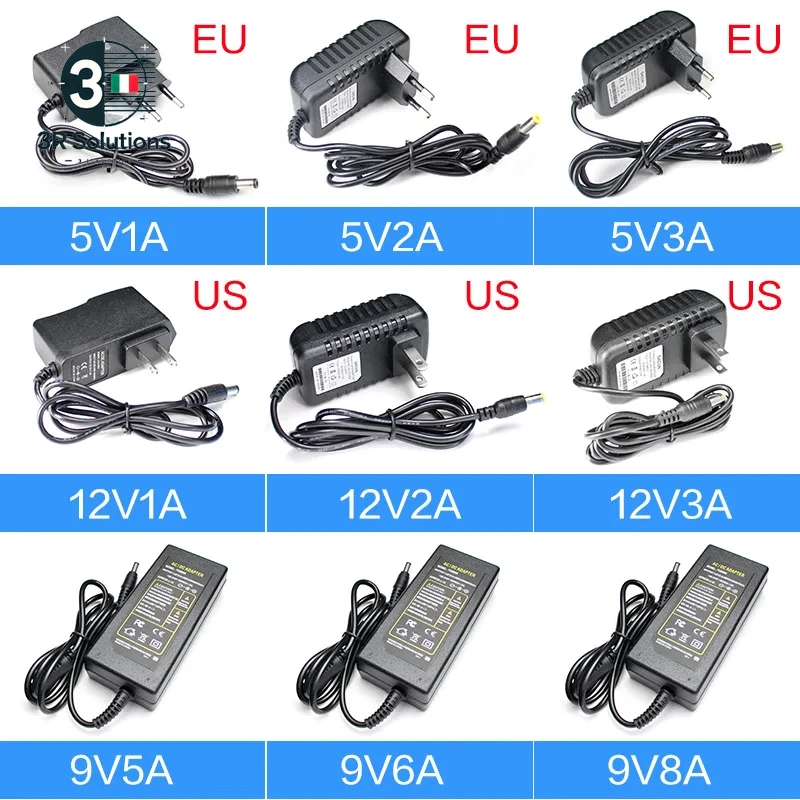 Alimentatore Universale 12V DC 12V 5V 6V 9V 10V 15V 24V 1A 2A 3A 5A 6A 8A Trasfo - Image 2 of 4