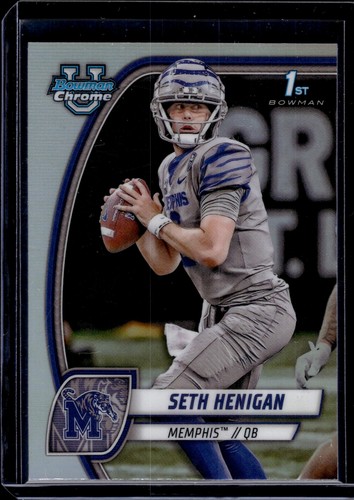 Seth Henigan Memphis 2024 Bowman Chrome U #162 1st Bowman Silver Refractor