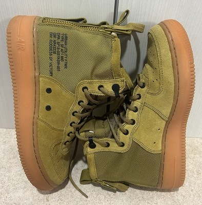 Nike SF Air Force 1 High Top Olive Gum AJ0424-300 Men's Athletic Sneakers