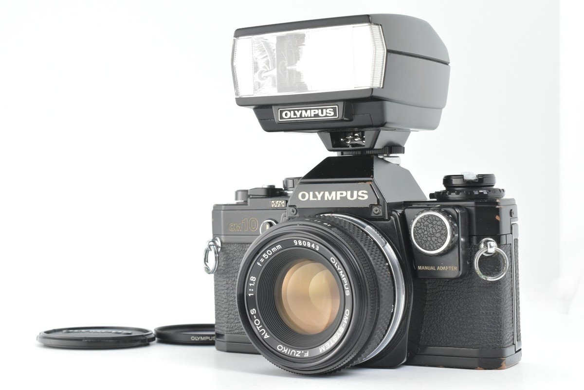 OLYMPUS OM-10&F.ZUIKO 50mm f1.8 Mアダプタ付 N MINT/Manual adapter] Olympus OM-10 Silver Zuiko 50mm f1.8 Lens