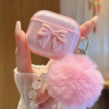 For Airpods Pro3/Pro2/Pro Case Cute Glitter Bowknot Crystal Earphone Protective