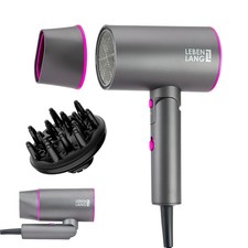 LEBENLANG Ionic Hair Dryer, 1875W - Foldable, Portable, Compact, Mini, Travel...
