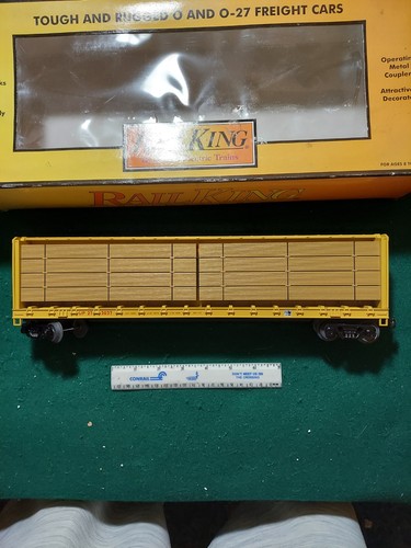 MTH RAIL KING #30-7696 UNION PACIFIC CENTER I-BEAM VAGÓN PLANO CON CARGA DE MADERA | Zustand: New