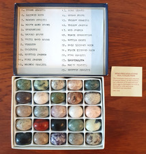 PAST TIMES Semi-Precious Stone Egg Collection 25x Eggs in Presentation Box List