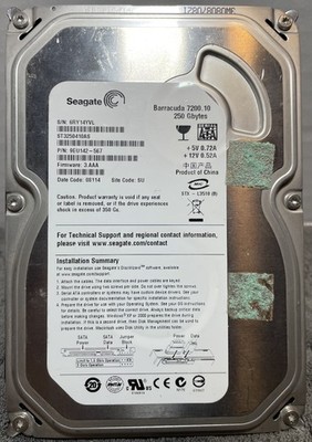 Seagate Barracuda 7200.10 250GB Internal 7200RPM 3.5'' ST3250410AS HDD
