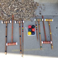 Vintage SPORTCRAFT Croquet Set 6-Player
