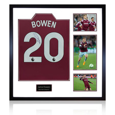 Jarrod Bowen Signed West Ham United Shirt Elite Frame