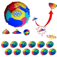 12Pcs Bounce Bowls Camouflage-Jumping Bounce Fidget Toy for Party School-Fidg...