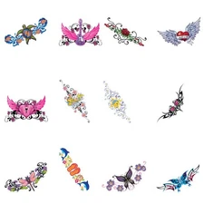 Lower Back Temporary Tattoos Choose Singles or a Set  3.5" x 2.5"