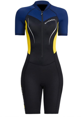 DIVE & SAIL Large 1.5mm Neoprene Shorty Wetsuit Front Zip Surf Dive