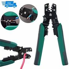 Ratchet Crimper Wire Plier Crimping Tool Cable Electrical Terminals Kit Set UK