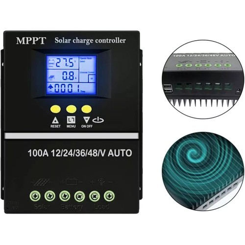 Black 100A MPPT Solar Charge Controller LCD 12V/24V/36V/48V Auto PV Regulador - Picture 17 of 20
