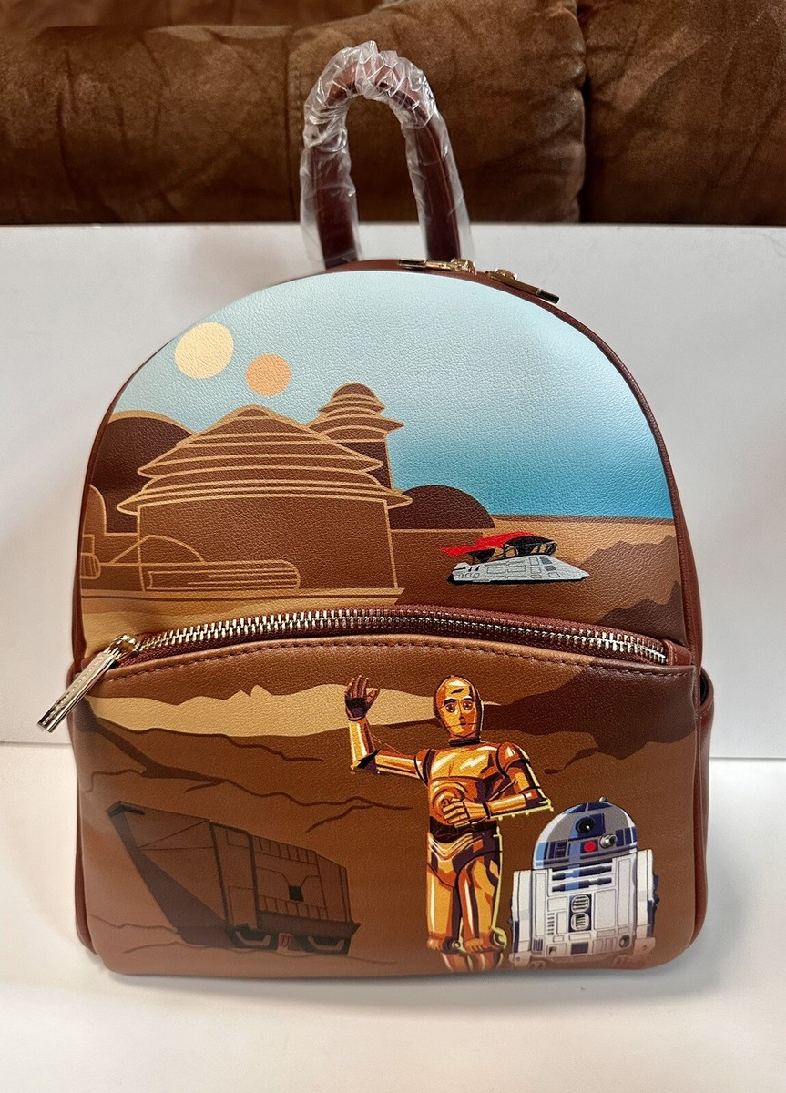 BRAND NEW Danielle Nicole DISNEY Star Wars Droids 3-CPO R2-D2 Backpack L… Danielle Nicole Star Wars Mini Backpack Droids C-3PO And R2  main image 4