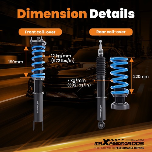 MaXpeedingrods T6 Coilovers Lowering Kit For Mercedes E320 E350 RWD 03-09 W211 - Picture 7 of 12
