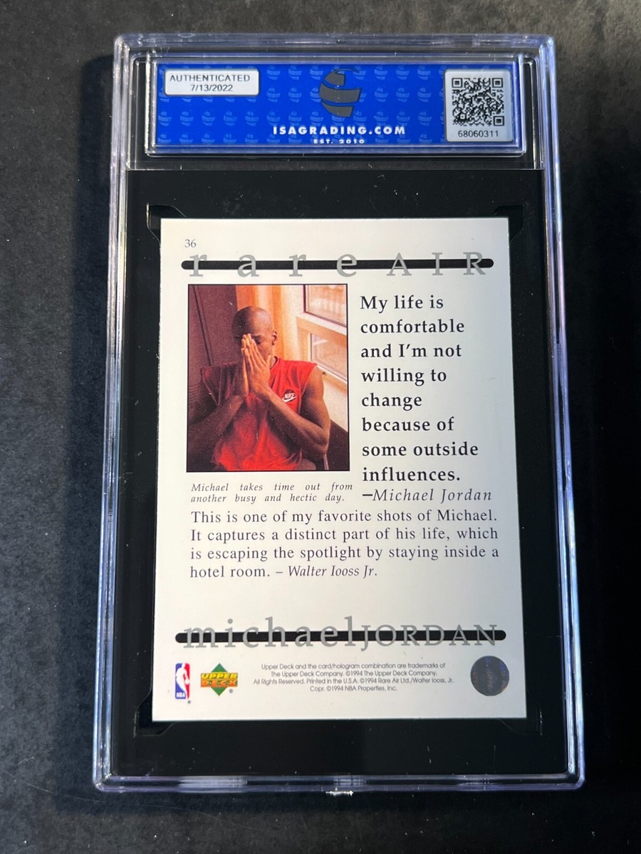 未開封 Michael Jordan rare AIR / ジョーダン NBA 1994 Upper Deck M.J. Rare Air Michael Jordan #36 ISA Graded