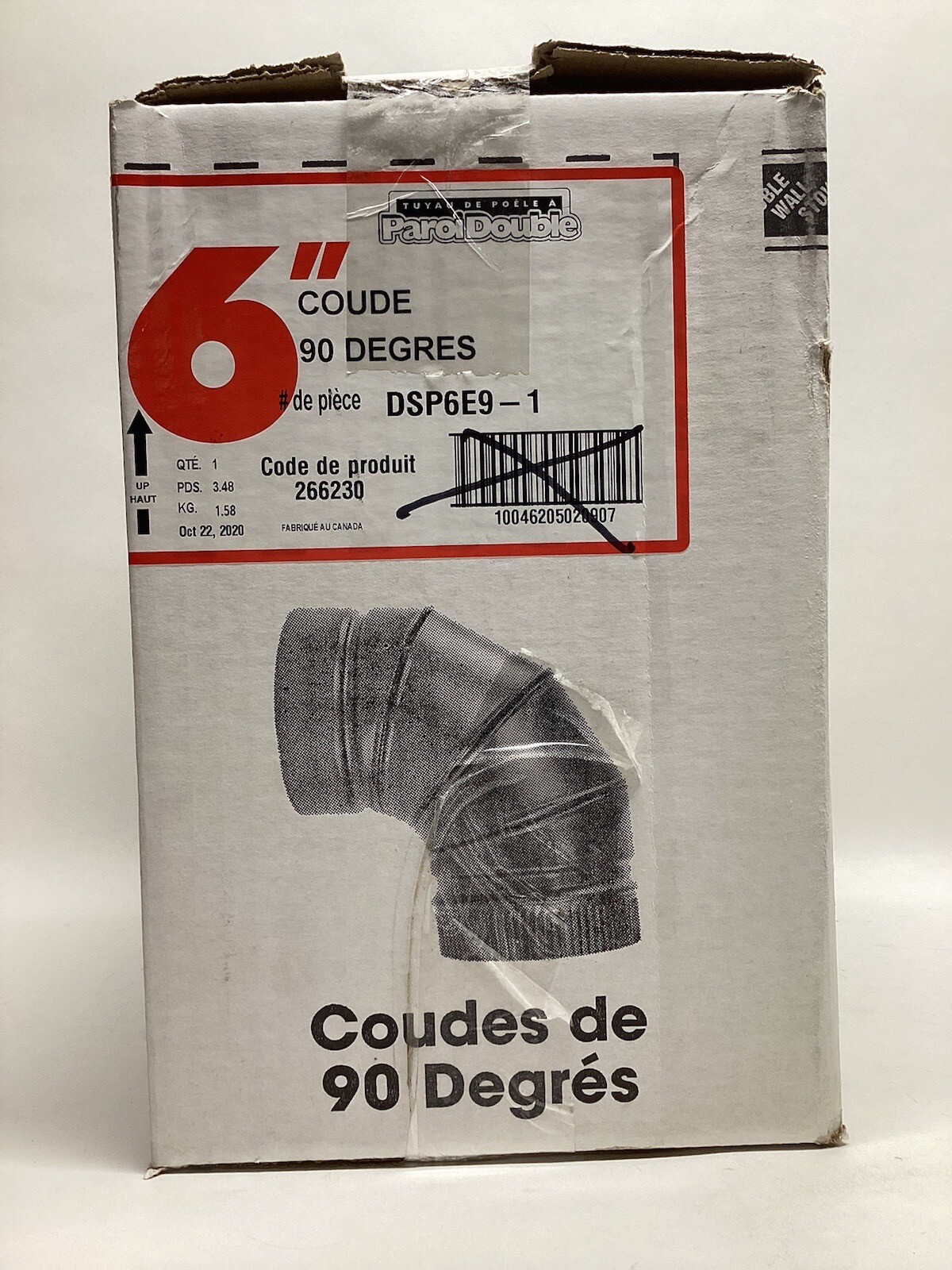 Selkirk DSP6E91 DSP Double Wall Stove Pipe, 6Inch, 90 degree Elbow