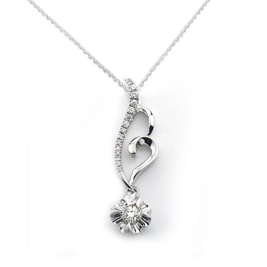 アクセサリー AVALANCHE necklace White Gold 10k 45cm 10K ホワイトゴールド スクリューネックレス 幅1mm 40cm-45cm