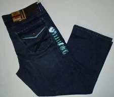 NWT MEN'S TK AXEL SLIM BOOT STRETCH DARK BLUE JEANS Size: 40x30