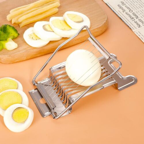 Egg Cutter Stainless Steel Hard Boiled Eggs Slicer for Kitchen Tools US