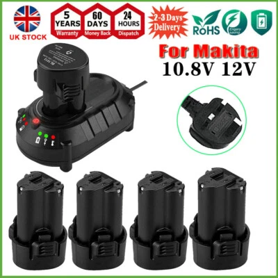 POWERWINGS Batería 10.8V 12V para cargador Makita BL1013 BL1014 DF030D TD090D CL100DW DC10WA
