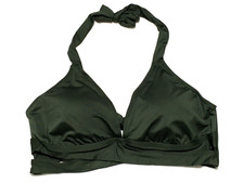 Shade  Shore Womens Size D/DD Tie-Back Removable Pad Green Bikini Top