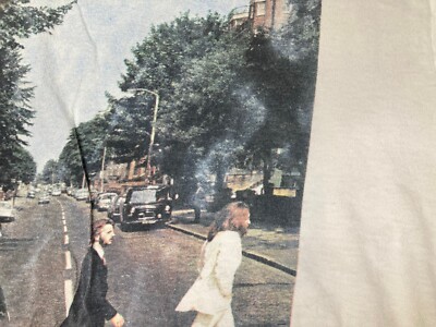 Vintage 1990s Beatles ABBEY ROAD Album Cover White T-Shirt XL | eBay