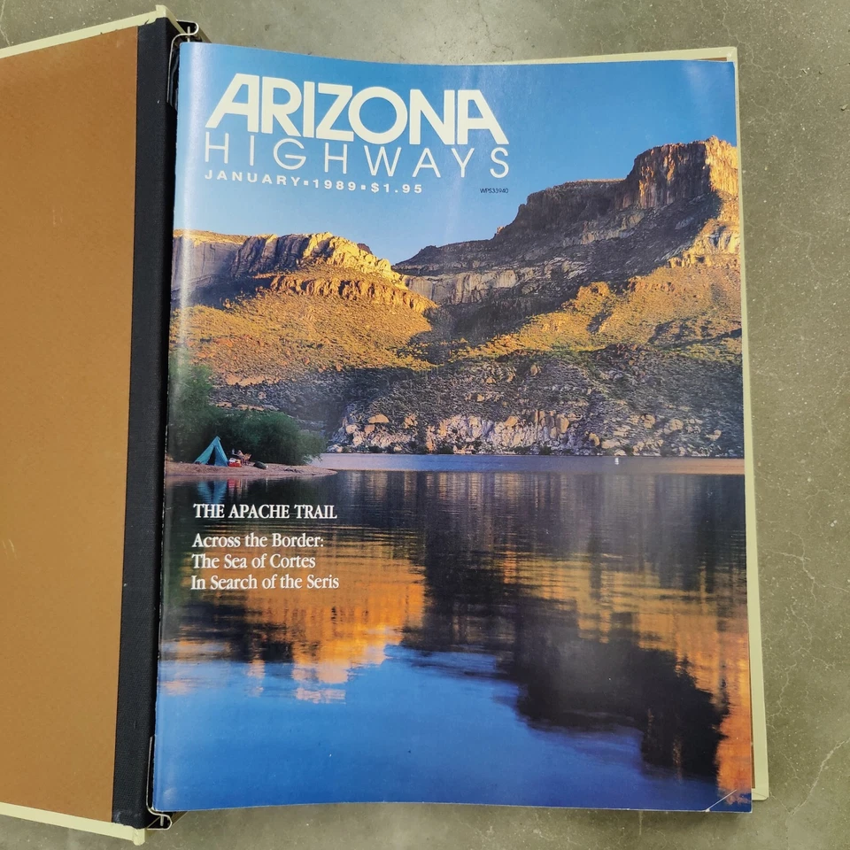 RARE 1989 ARIZONA HIGHWAYS 12 ISSUES COMPLETE FULL YEAR BINDER JANUARY- DECEMBER - Image 3 of 4