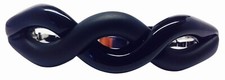 Parcelona French Medium Twist Glossy and Matte Finish Black Hair Clip Barrette
