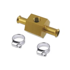 In-Line Fuel Pressure Gauge Adapter For 3/8" Fuel Hose 1/8" NPT Golden 2975