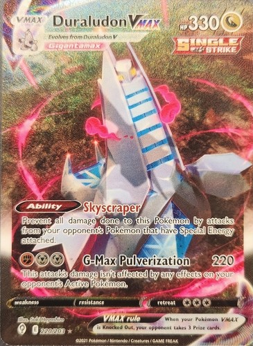 duraludon vmax pokemon card price Duraludon VMAX Black Gold Trainer Gallery #TG30/TG30 2022 Sword & Shie –  CTKollectables main image 0