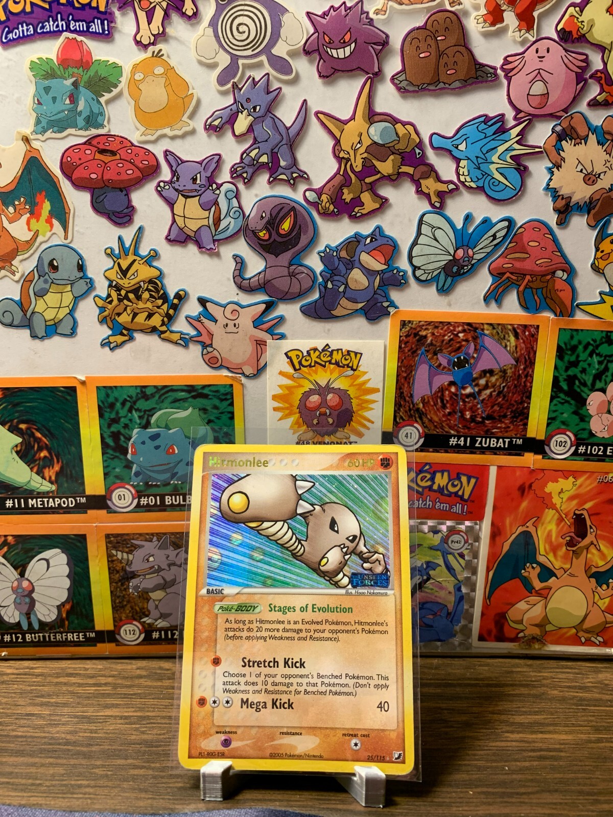 Pokemon TCG English Card ex Unseen Forces Hitmonlee 25/115 Reverse Holo Stamped
