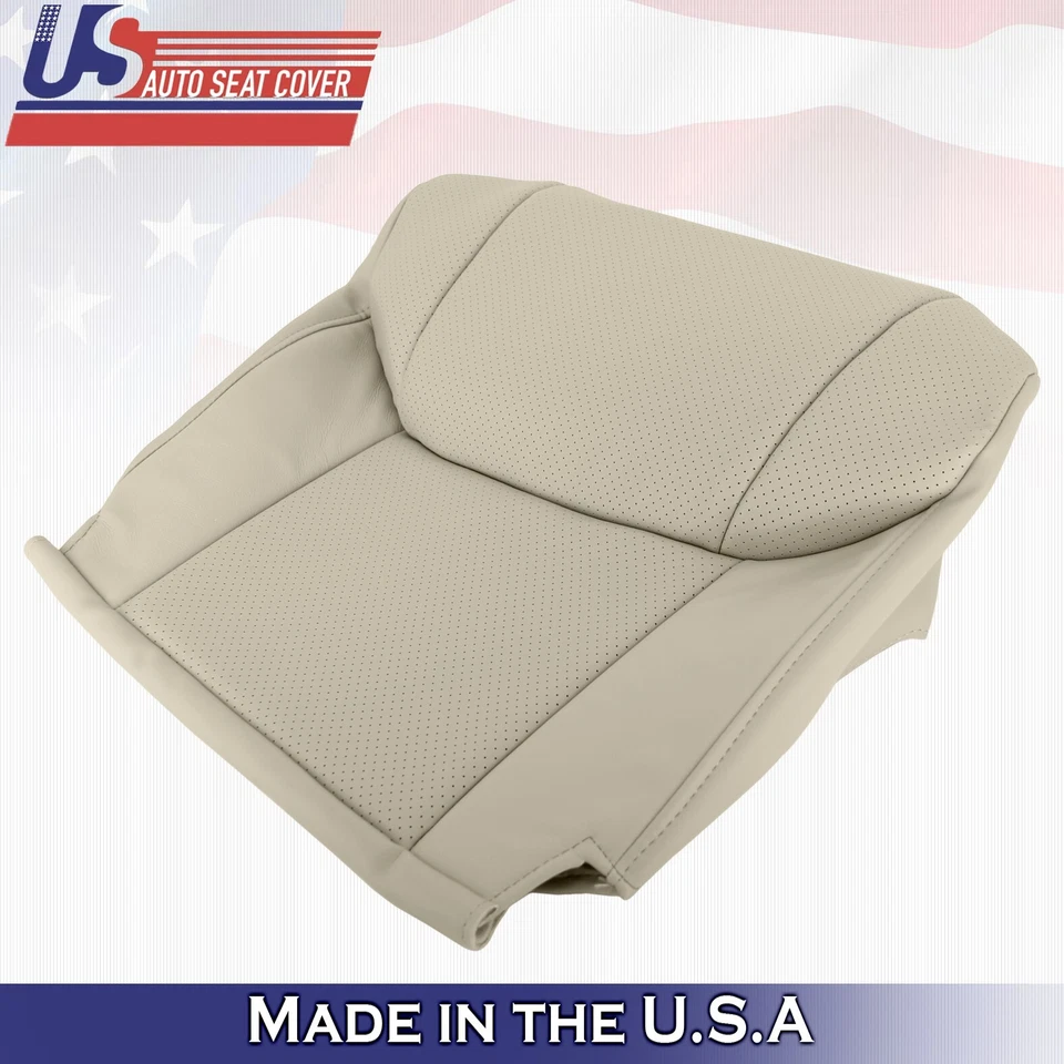2005 2006 For Toyota Avalon Driver Side Bottom Perforated Leather Seat Cover Tan - Image 3 of 4