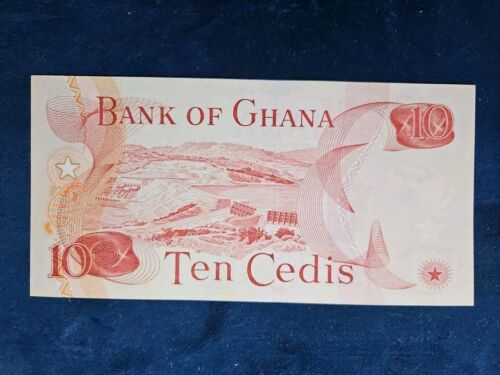 Ghana 10 Cedis 1978 Unc Paper Banknote - Picture 2 of 2