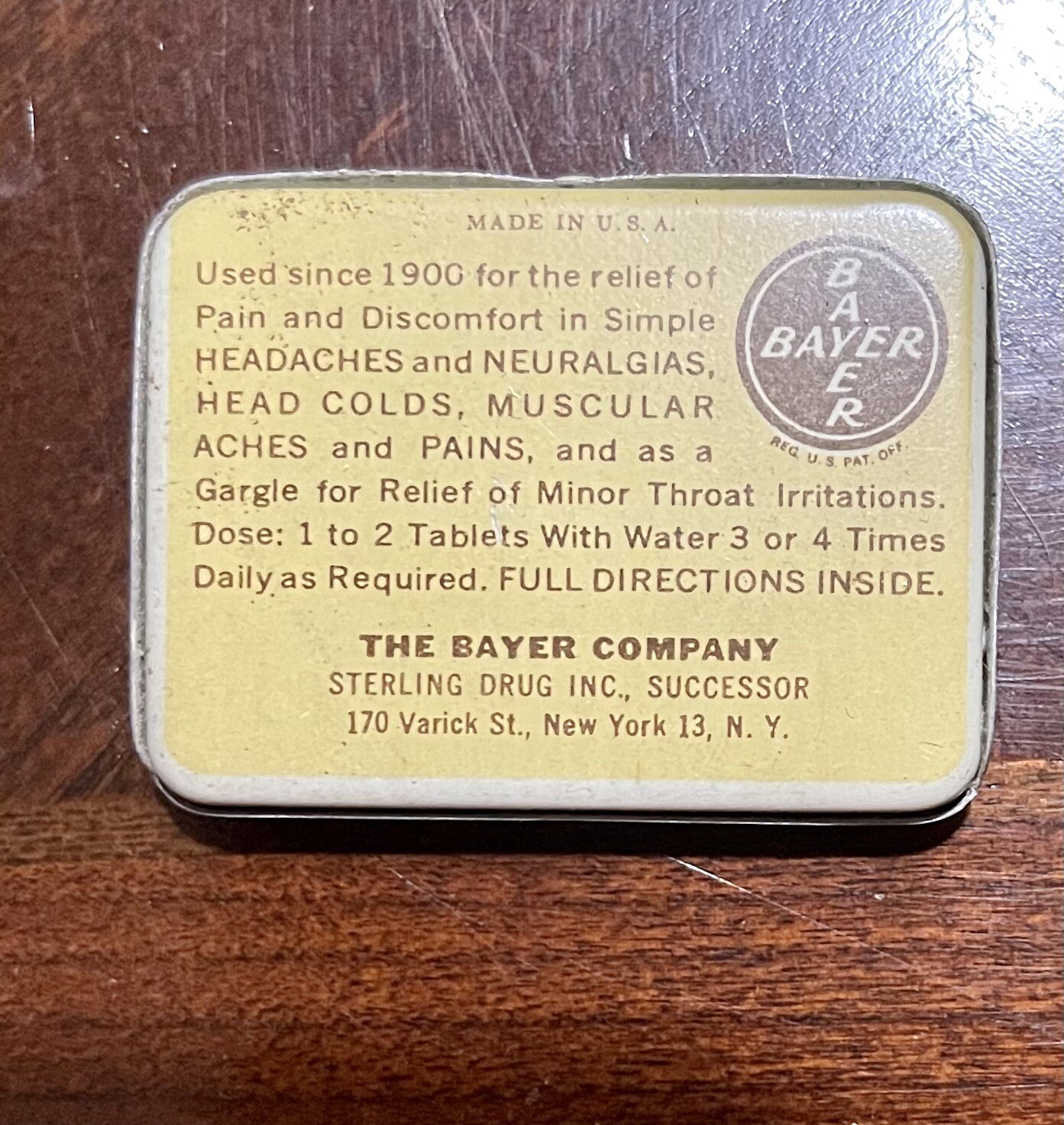 Vintage Bayer Aspirin Tin 12 Tablets Collectibles eBay