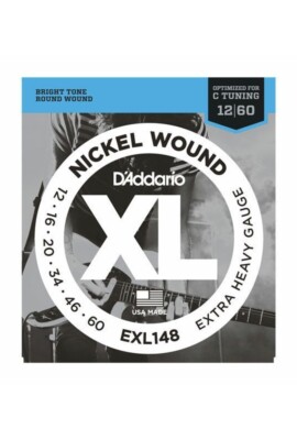 D'ADDARIO EXL148 DROP C 012 060 ELECTRIC GUITAR STRING