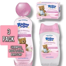 Ricitos de Oro Almendra Baby Care Set – Shampoo, Lotion & Soap 3-Piece Trio