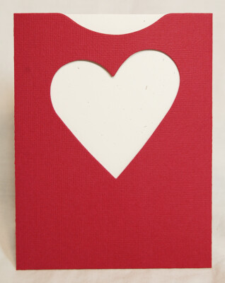 A2 Heart Window Card Pocket Card Paper Die Cuts - makes 20 cards