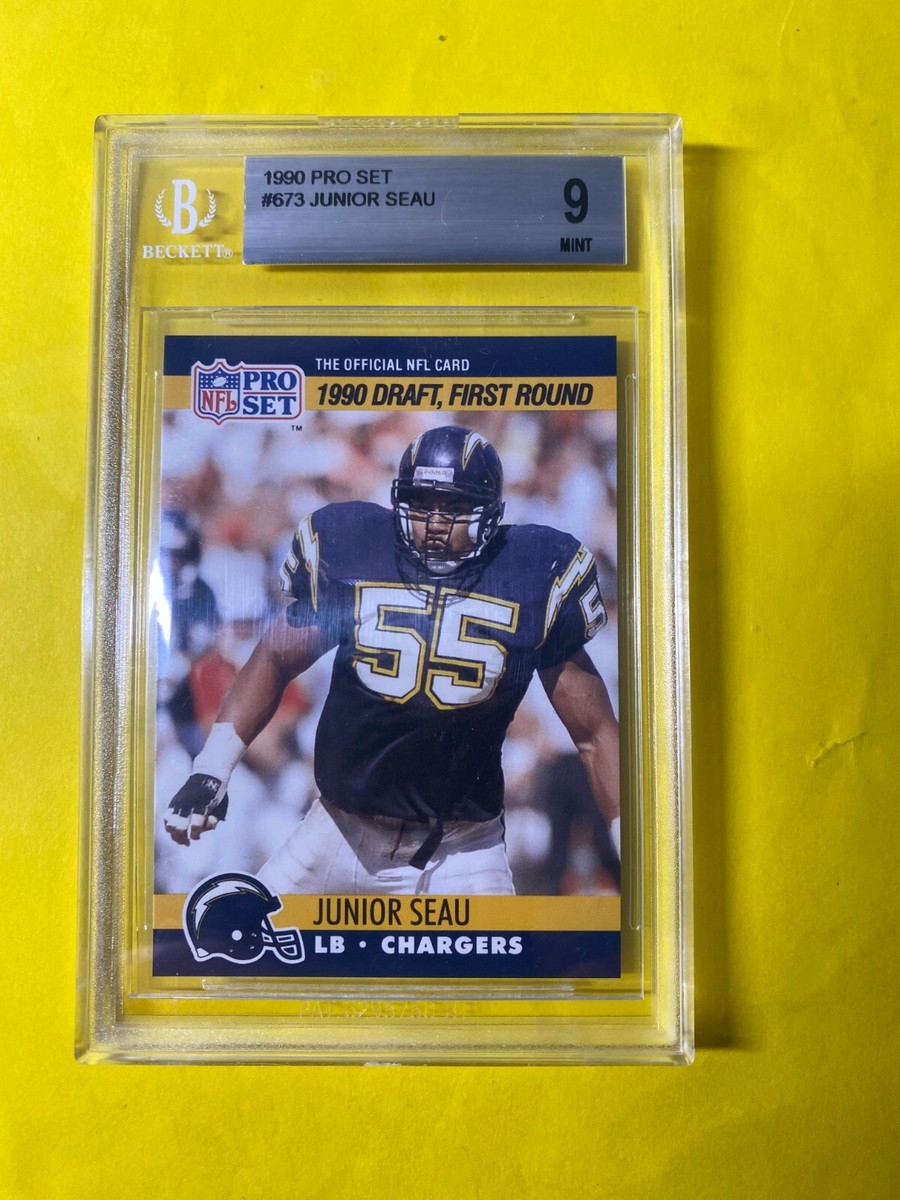 1990 PRO SET JUNIOR SEAU #673 GRADED BGS 9 MINT | eBay