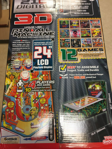 Haunted House3D Digital Pinball Machine, 12-in-1 Gottlieb Titles, ToyShock,  77000