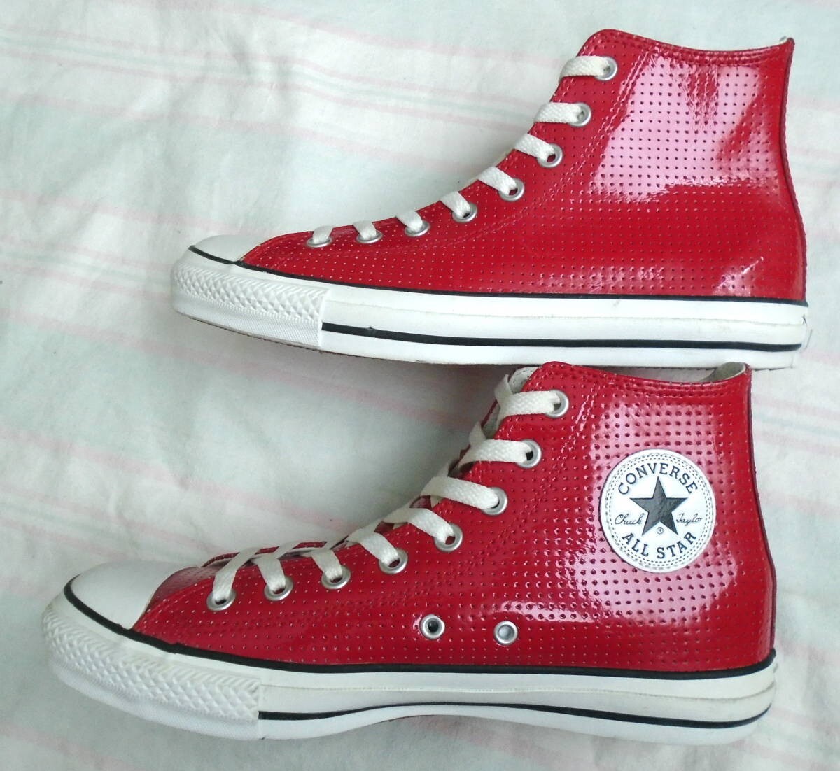 NEW Vintage Converse Chuck Taylor All Star Hi Red Leather 107838