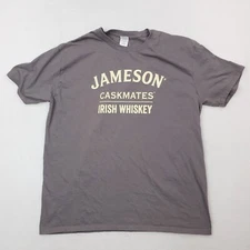 Jameson Whiskey Shirt Mens Extra Large Gray Caskmates Irish Promo Short Sleeve