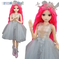 Doll BJD 60cm Doll + Open Head Replaceable Eyes + Shoes + Clothing