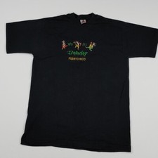 Vintage 90s We Be Jammin Puerto Rico Embroidered Shirt Rare FOTL USA Made Music