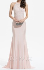 Beautiful Trumpet/ Mermaid Style Train Jersey Prom Dress